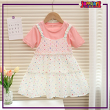 Girls Pink Beauty Frock Courty Style