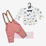 Baby Gentleman Suit Set Shirt Bowtie Suspender BJ