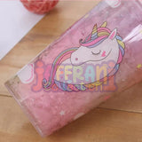 Unicorn Plastic Reusable Water Cup with Lid and Straw and light (550ml)