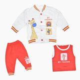 Boys 2 Pcs Suit Set Suit High Quality Fleece Giraffe