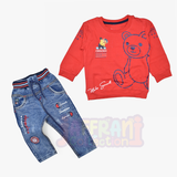 Boys Suit Jeans Pant Smart bear High Quality