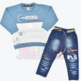 Boys 2 PCs Suoer High Quality Denim Pent