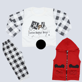 Boys 3 Pcs Suit coat style HOddies B1005