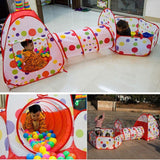 Portable 3 In 1 Tunnel Baby Playhouse
